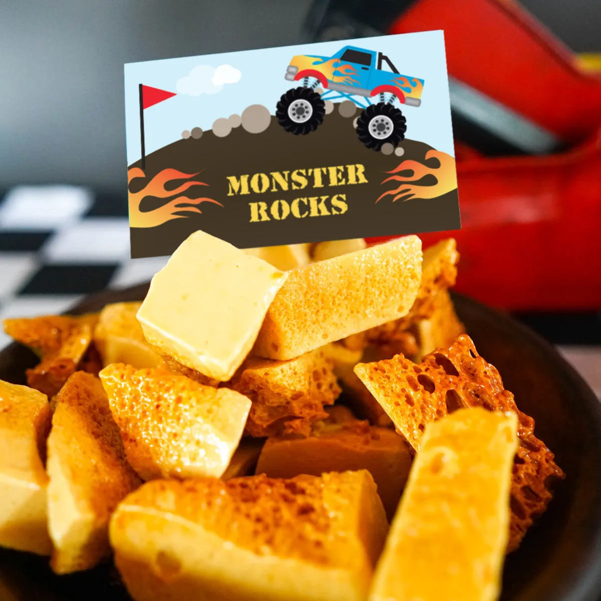 Monster Truck Food Labels