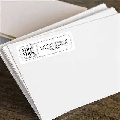 Mr Mrs Dots Address Label