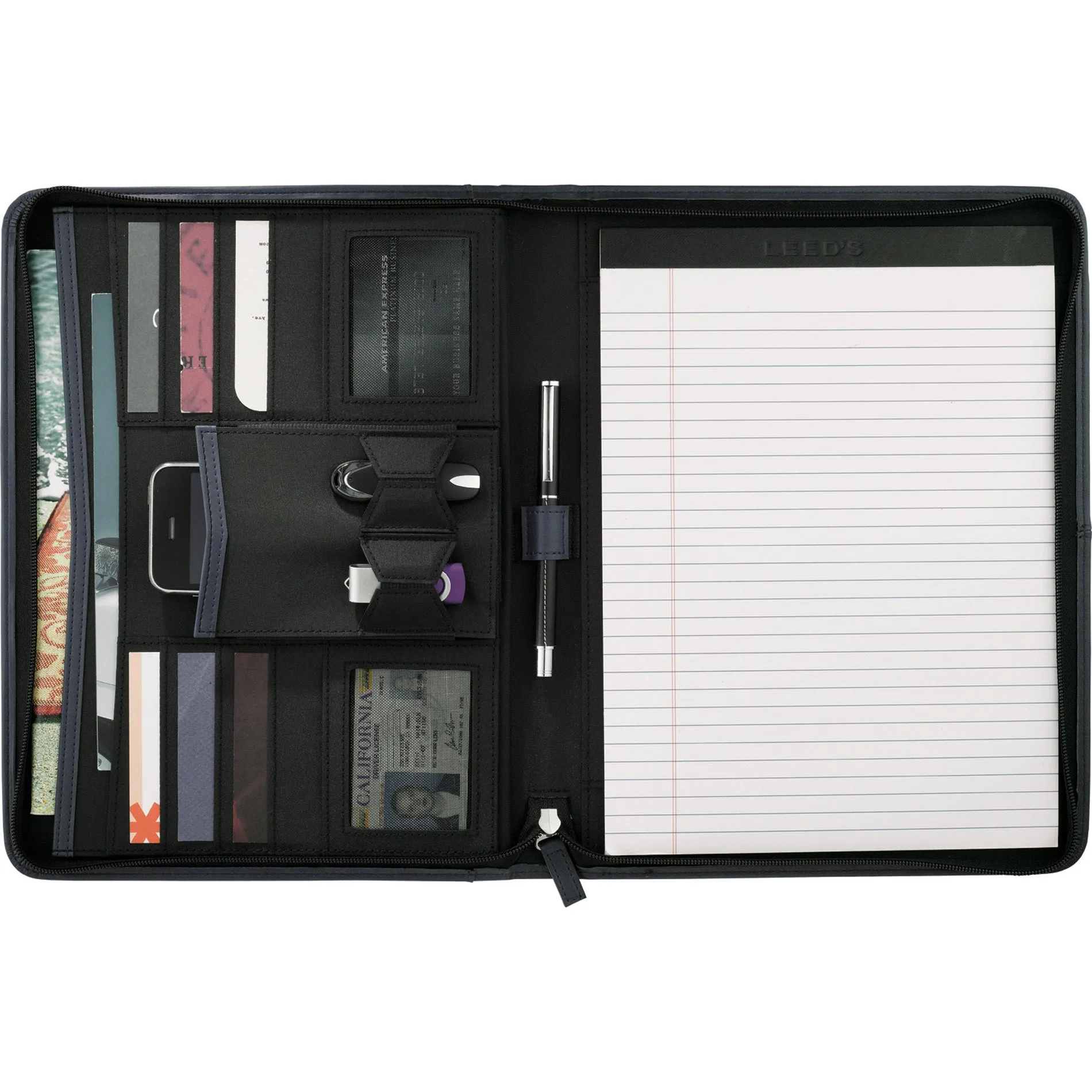 Pedova Zippered Padfolio 0770 Black