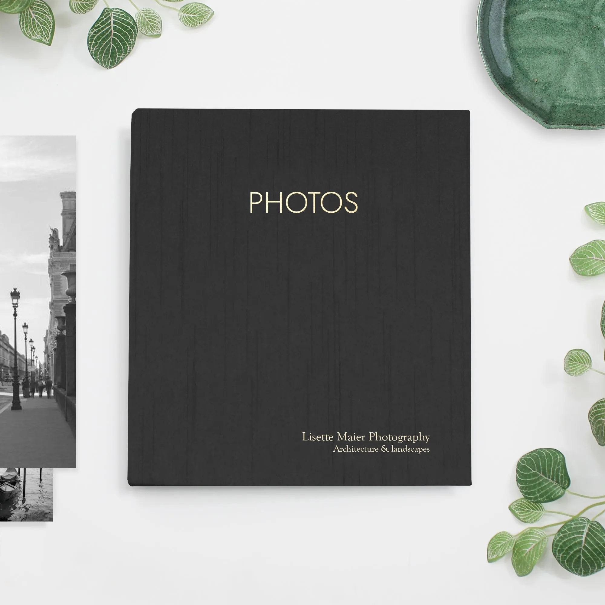 Photo Binder (for 8 x 10 photos) with Black Silk Cover