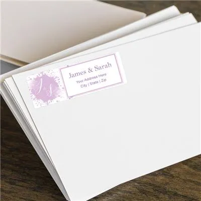 Pink Splatter Address Label