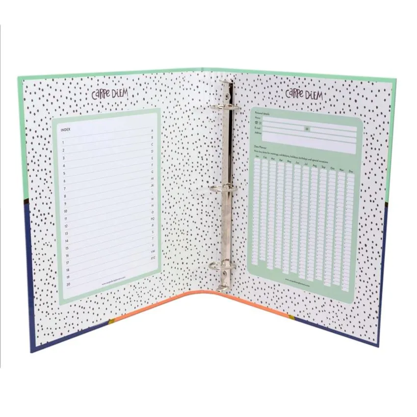 Pukka Pads Rollbound 3-Ring Binder - Carpe Diem, Geometric