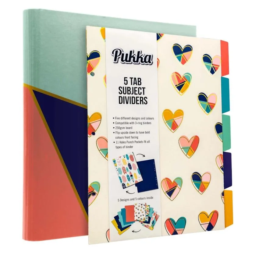 Pukka Pads Rollbound 3-Ring Binder - Carpe Diem, Geometric