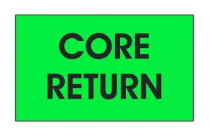 "Core Return" Labels - 3 x 5"