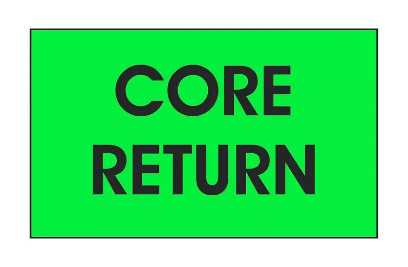 "Core Return" Labels - 3 x 5"