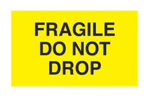 "Fragile/Do Not Drop" Label - 3 x 5"