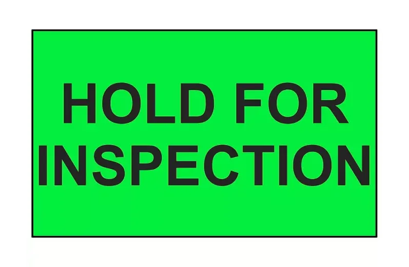 "Hold for Inspection" Labels - 3 x 5"