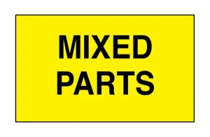 "Mixed Parts" Label - 3 x 5"