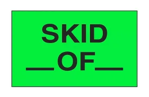 "Skid __ of __" Label - 3 x 5"