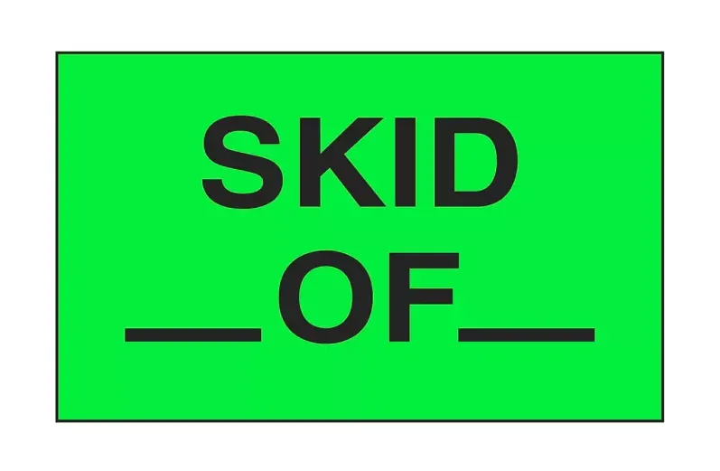 "Skid __ of __" Label - 3 x 5"