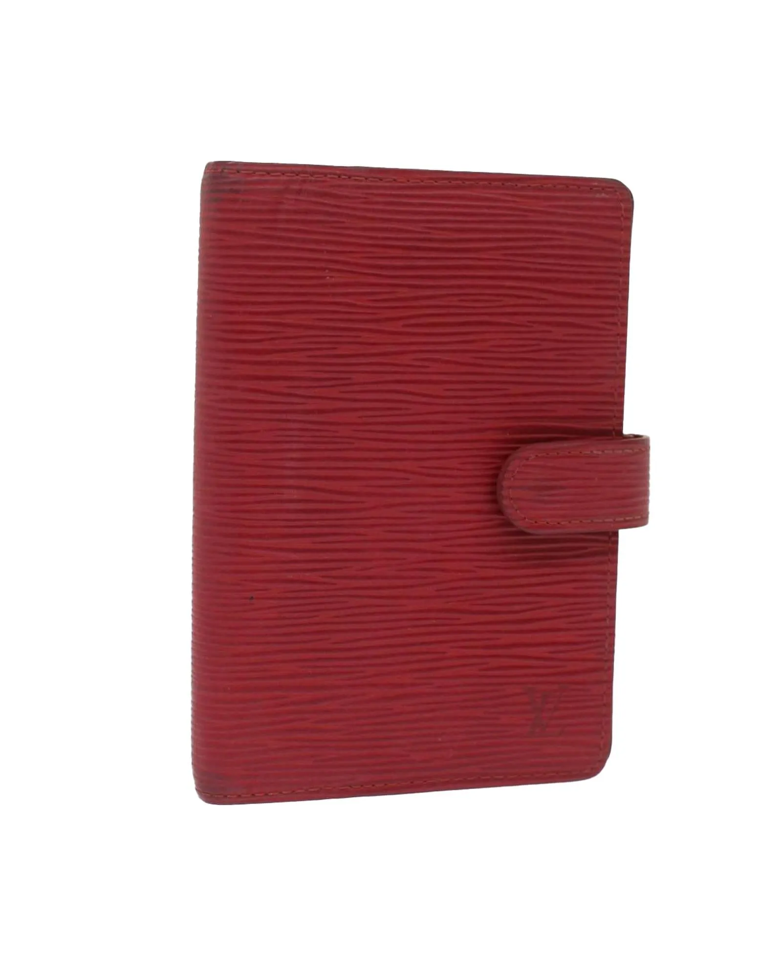 Red Epi Leather Day Planner Cover - LV Auth