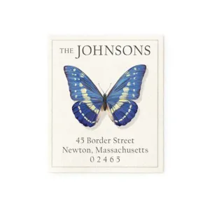 Return Address Label Butterfly