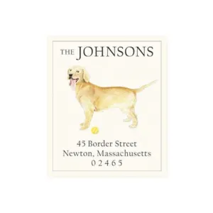 Return Address Label Yellow Lab