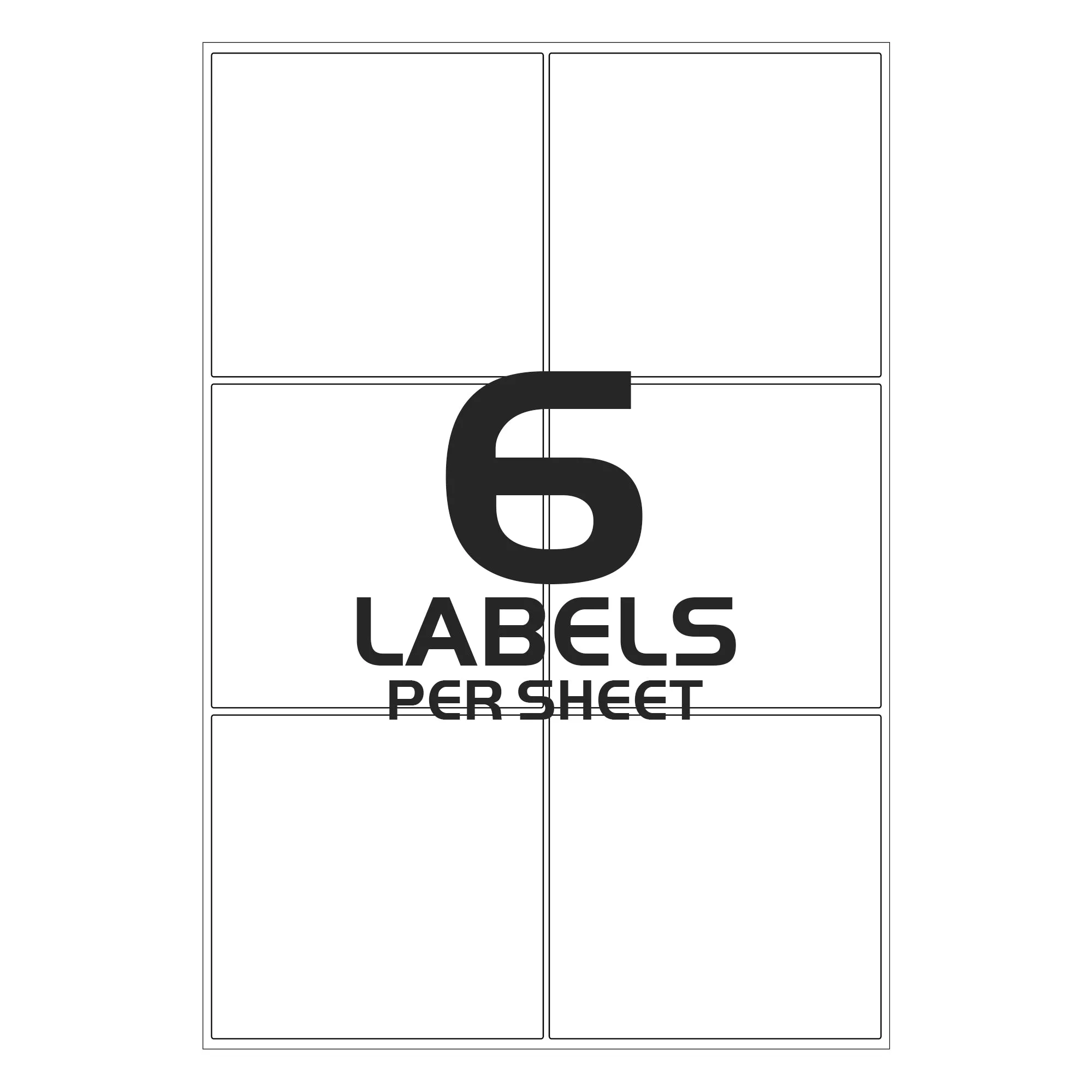 Return Address Labels - 6 Labels per Sheet - 99mm x 93mm