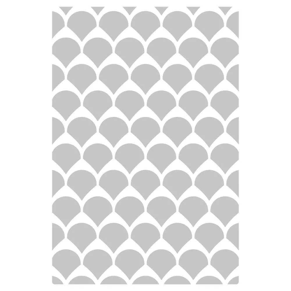 Sizzix Multi-Level Textured Impressions Embossing Folder - Fan Tiles By Jennifer Ogborn*