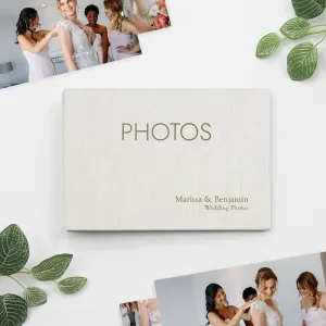 Small Photo Binder | for 4x6 Photos | with Champagne Silk