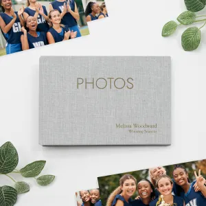 Small Photo Binder | for 4x6 Photos | with Dove Gray Linen Cover