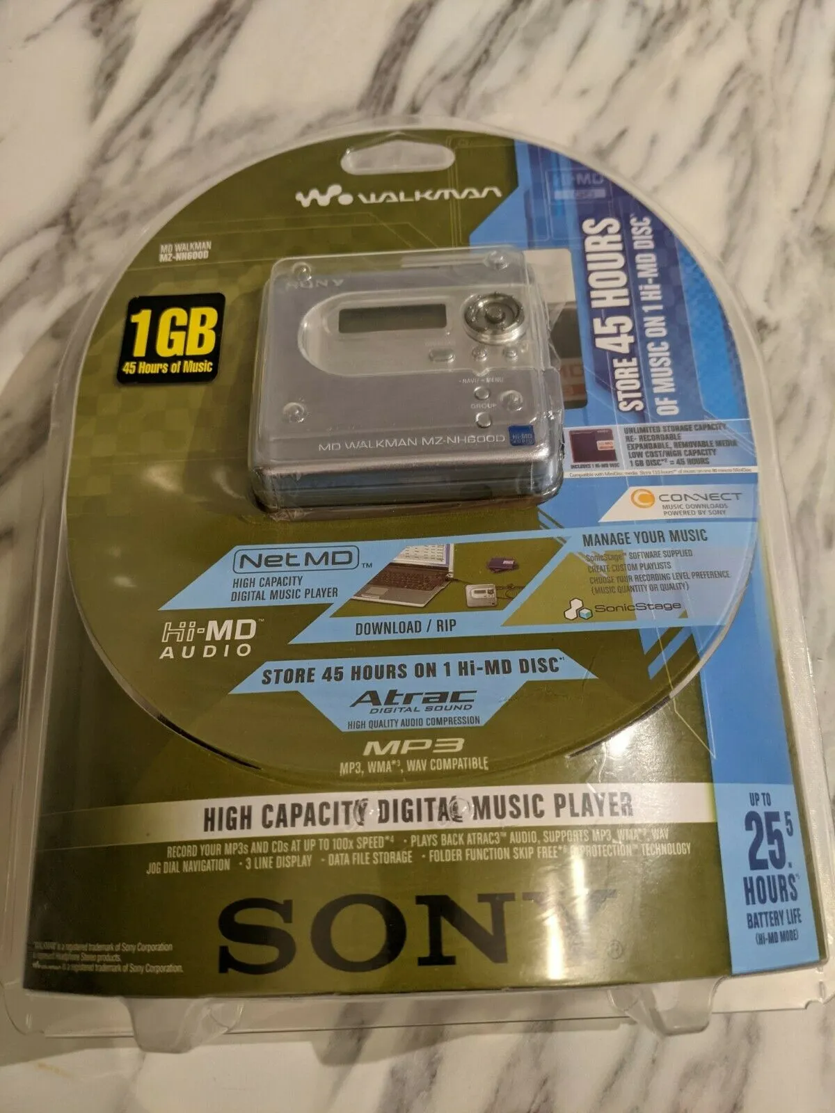 Sony MZ-NH600D Hi-MD MiniDisc Walkman