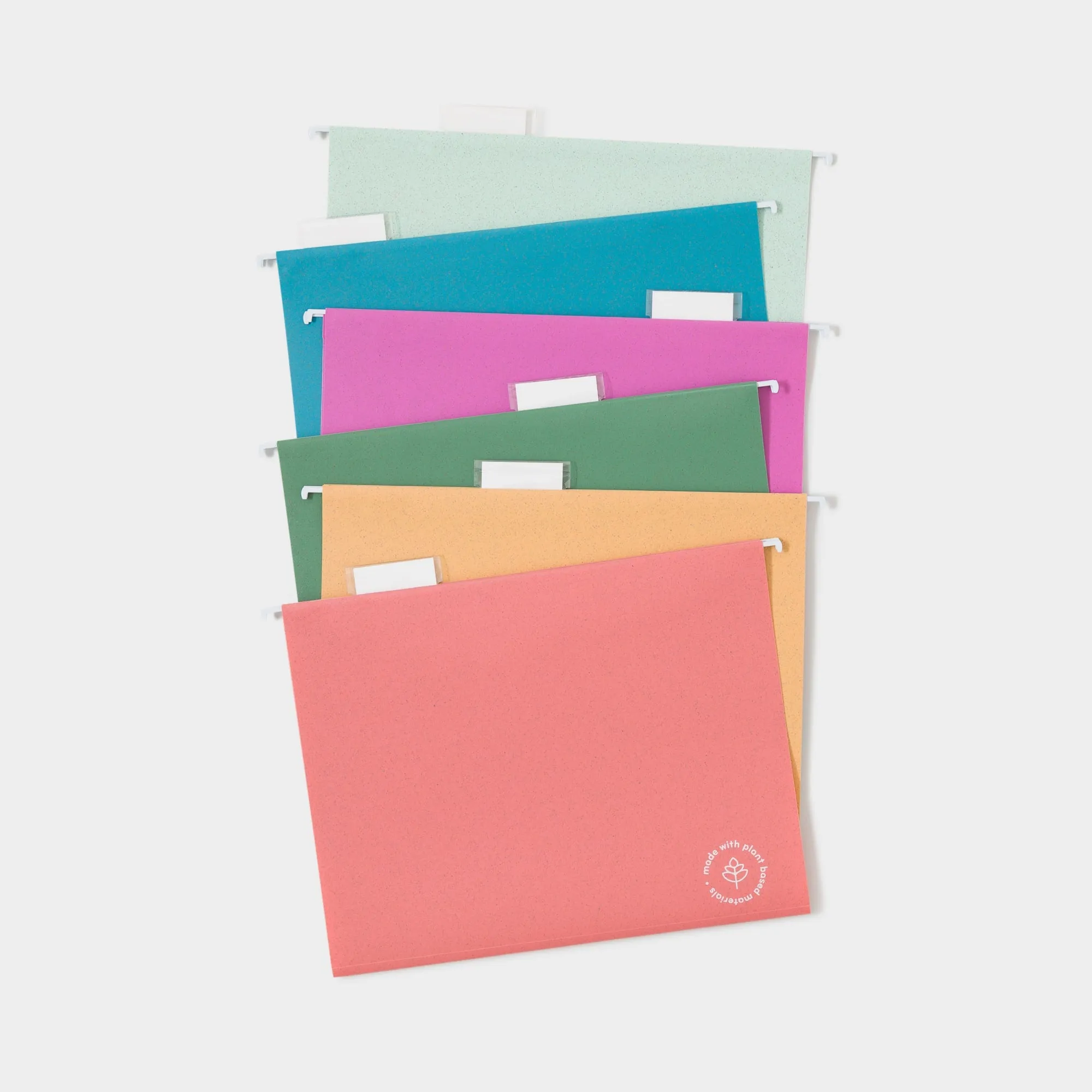 Speckled Bright Poly Hanging File Folders, 12 CT Assorted Colors