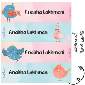 Waterproof Labels - SWEET BIRD - Pack of 88 labels - PREPAID ONLY